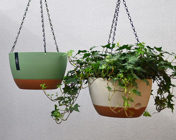 Polyresin Hanging Plant Pots with Iron Chain