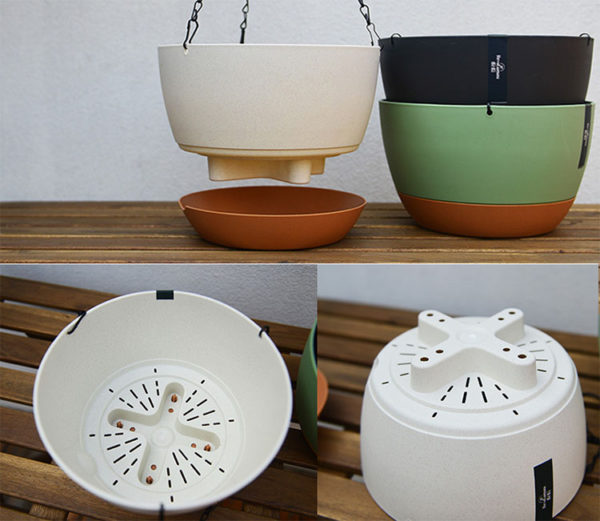 Polyresin Hanging Plant Pots with Iron Chain