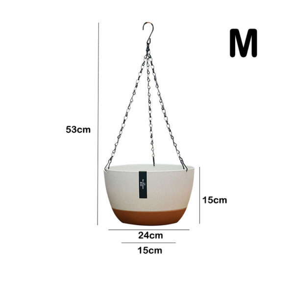 Polyresin Hanging Plant Pots with Iron Chain