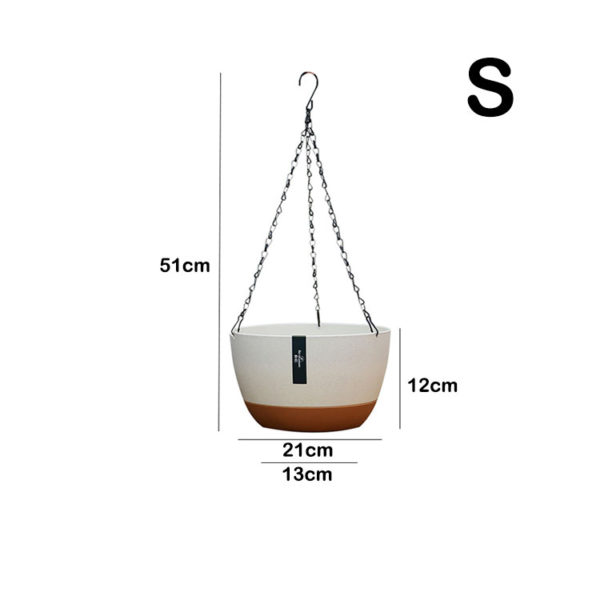 Polyresin Hanging Plant Pots with Iron Chain