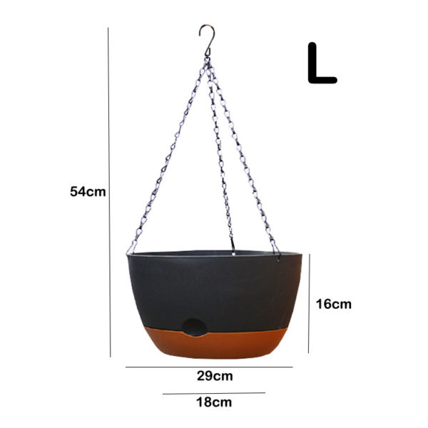 Polyresin Hanging Plant Pots with Iron Chain