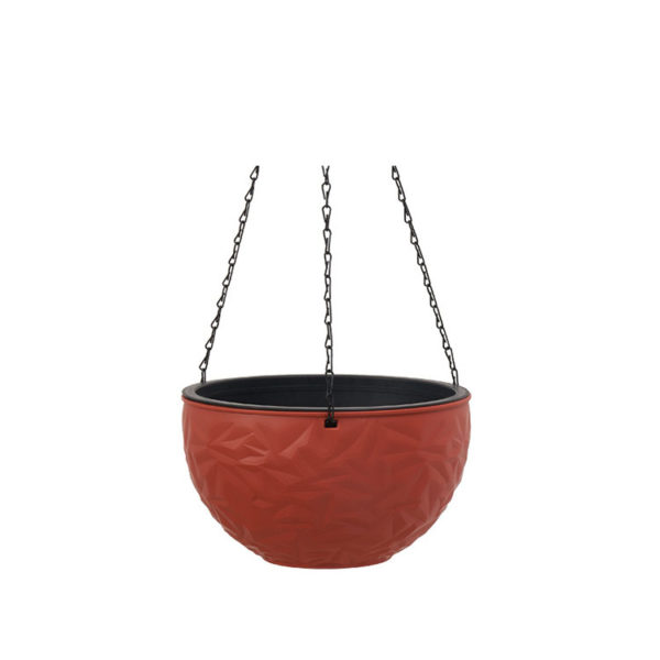 PP Resin Hanging Plant Flower Baskets Pots Diamond Pattern