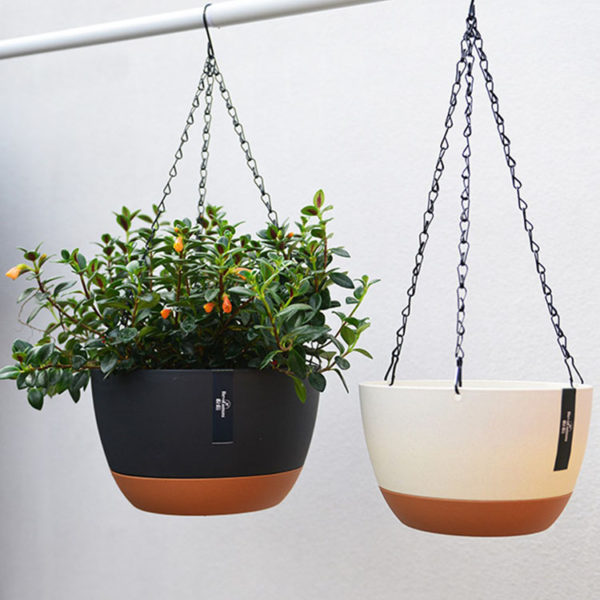 Polyresin Hanging Plant Pots with Iron Chain