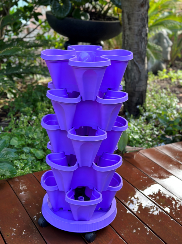 PLS5 Set of 5 Strawberry Planters – Includes Mobile Tray